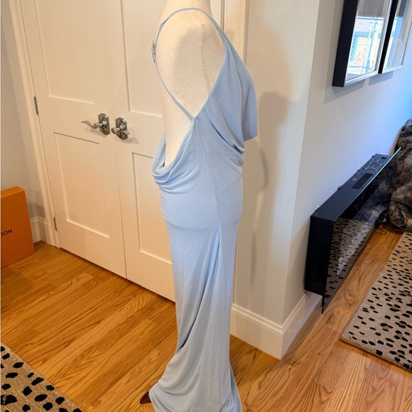 Peppermayo Pale Blue Draped Cowl Maxi Dress - Picture 10 of 14